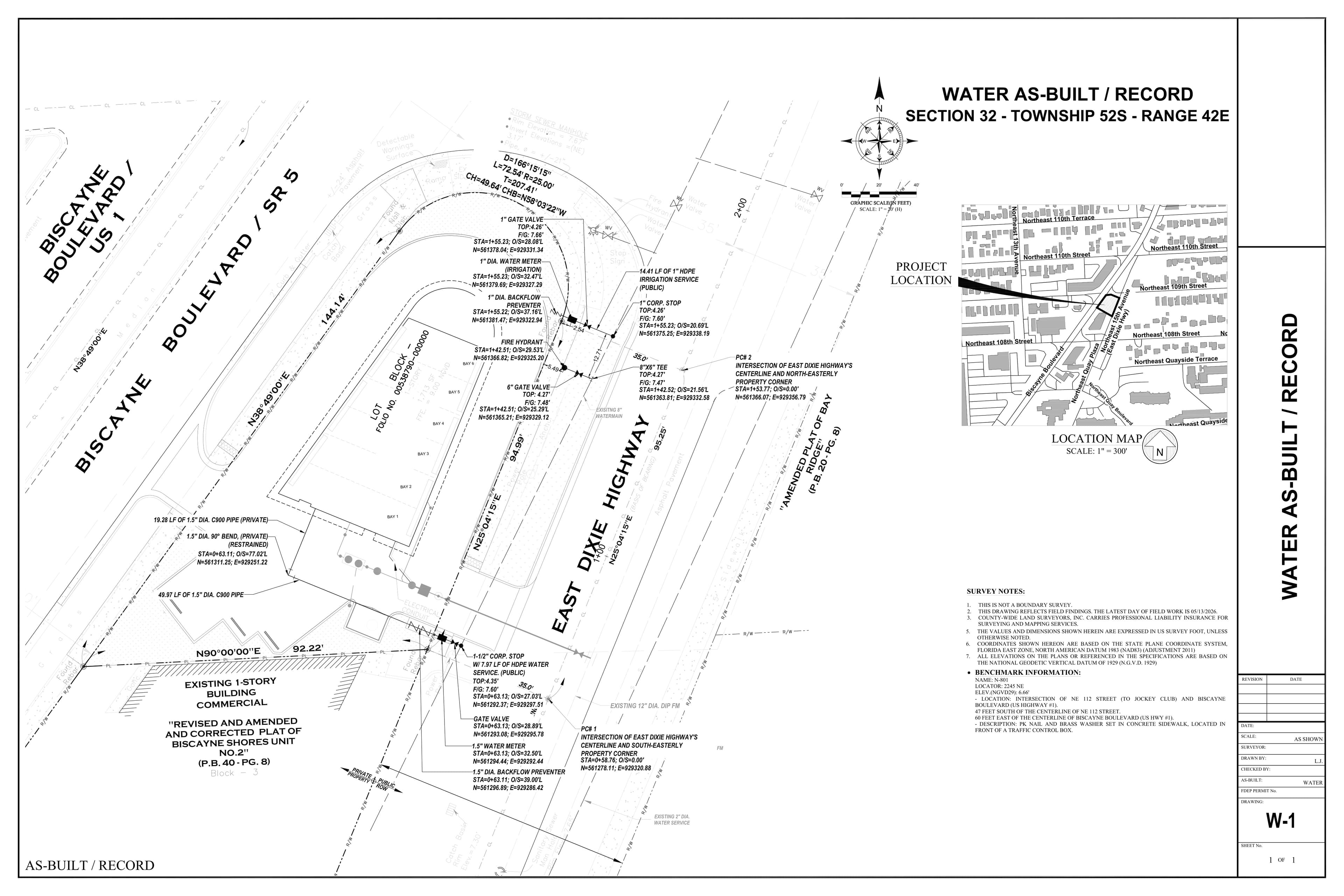 Water Main As-Built — Small Project